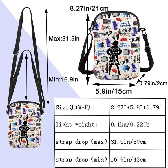 Broadway Musical Gift Musical Theatre Lover Crossbody Bag Musical Fans Gift :] - Picture 2 of 6